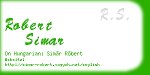 robert simar business card